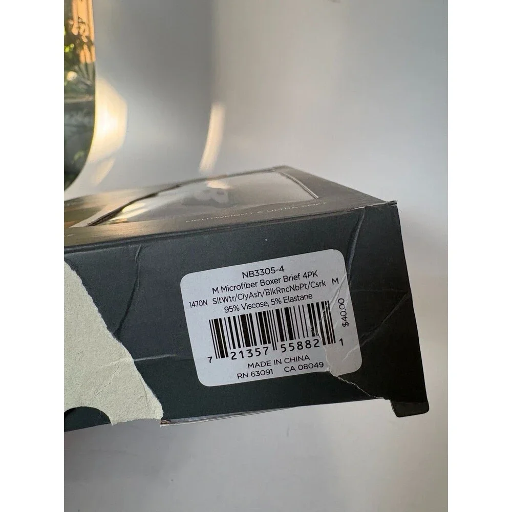 New Balance Microfiber Boxer Briefs 4 Pack Men M 32-34 NB3305-4